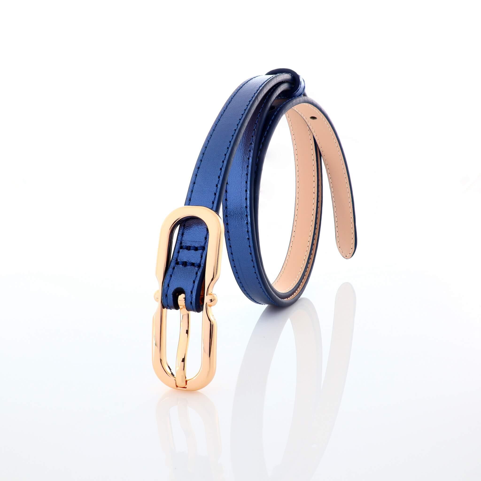 Дамски колан - естествена кожа - 12 мм - Pictor Midnight Blue | COLDFIRE - COLDFIRE