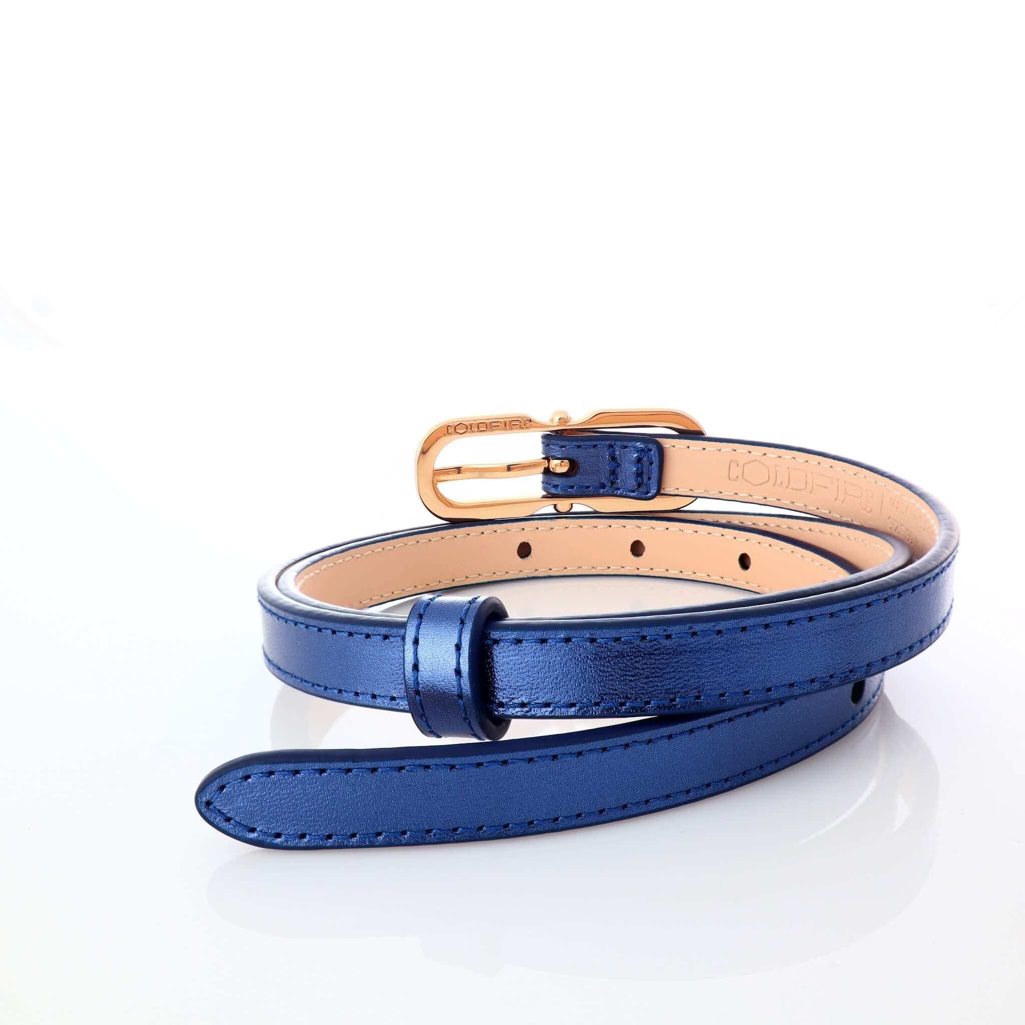 Дамски колан - естествена кожа - 12 мм - Pictor Midnight Blue | COLDFIRE - COLDFIRE