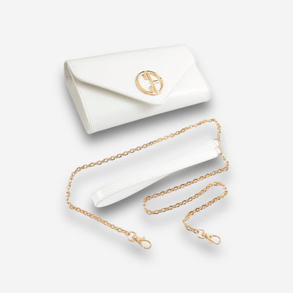 Whisper Gold - White Semi Patent-crossbody bag-COLDFIRE