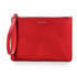 Малка чанта - клъч - несесер с цип Merilyn - от естествена кожа със змийски принт - червен - COLDFIRE