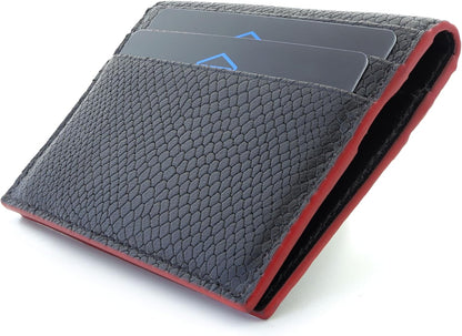 SNAKE EYE - Slim Leather Card Holder 10cc - Red - COLDFIRE