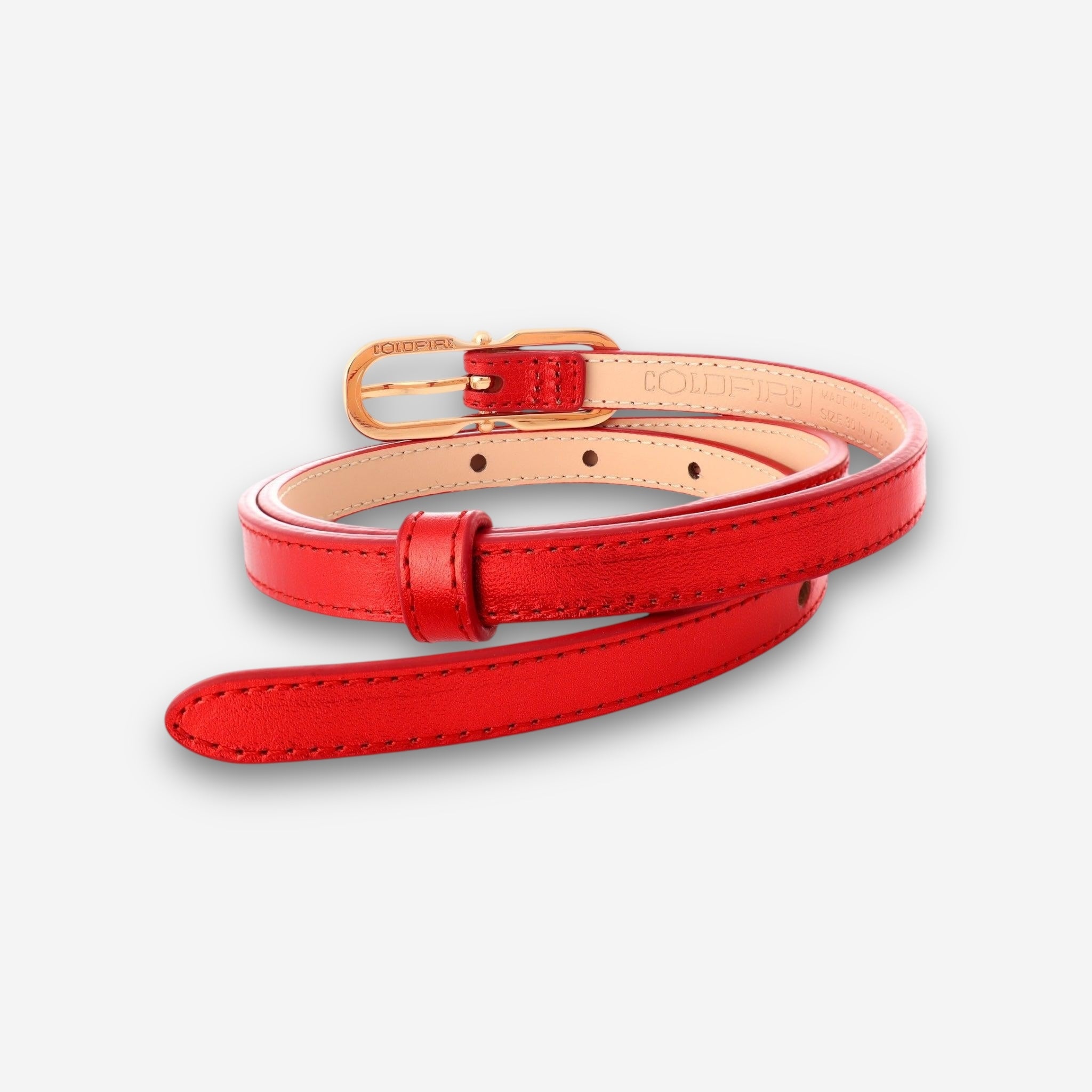 Solstice Gold - Ruby Red-women's belt-COLDFIRE