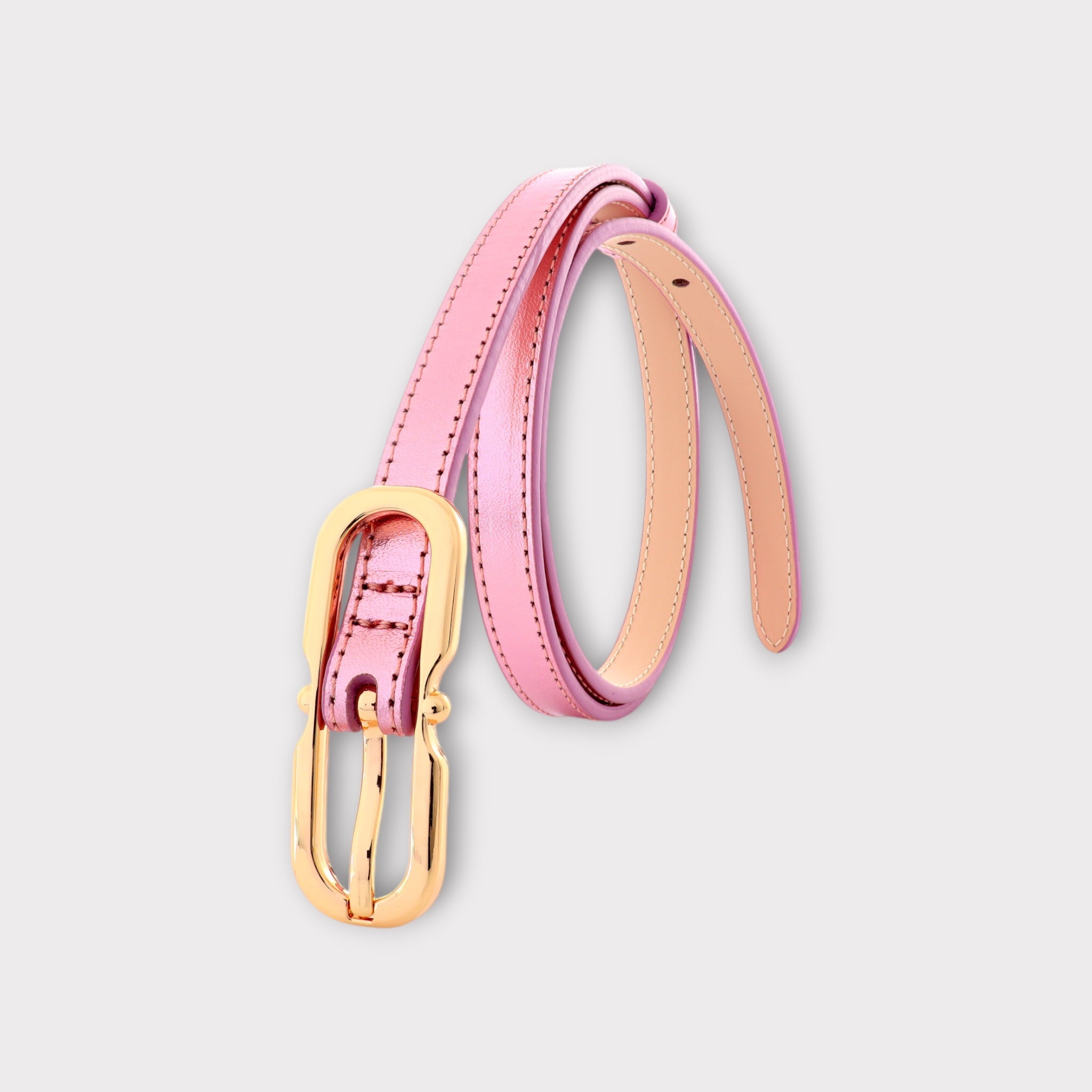 Women's belt - genuine leather - 12 mm - Malin Pale Pink | COLDFIRE - COLDFIRE