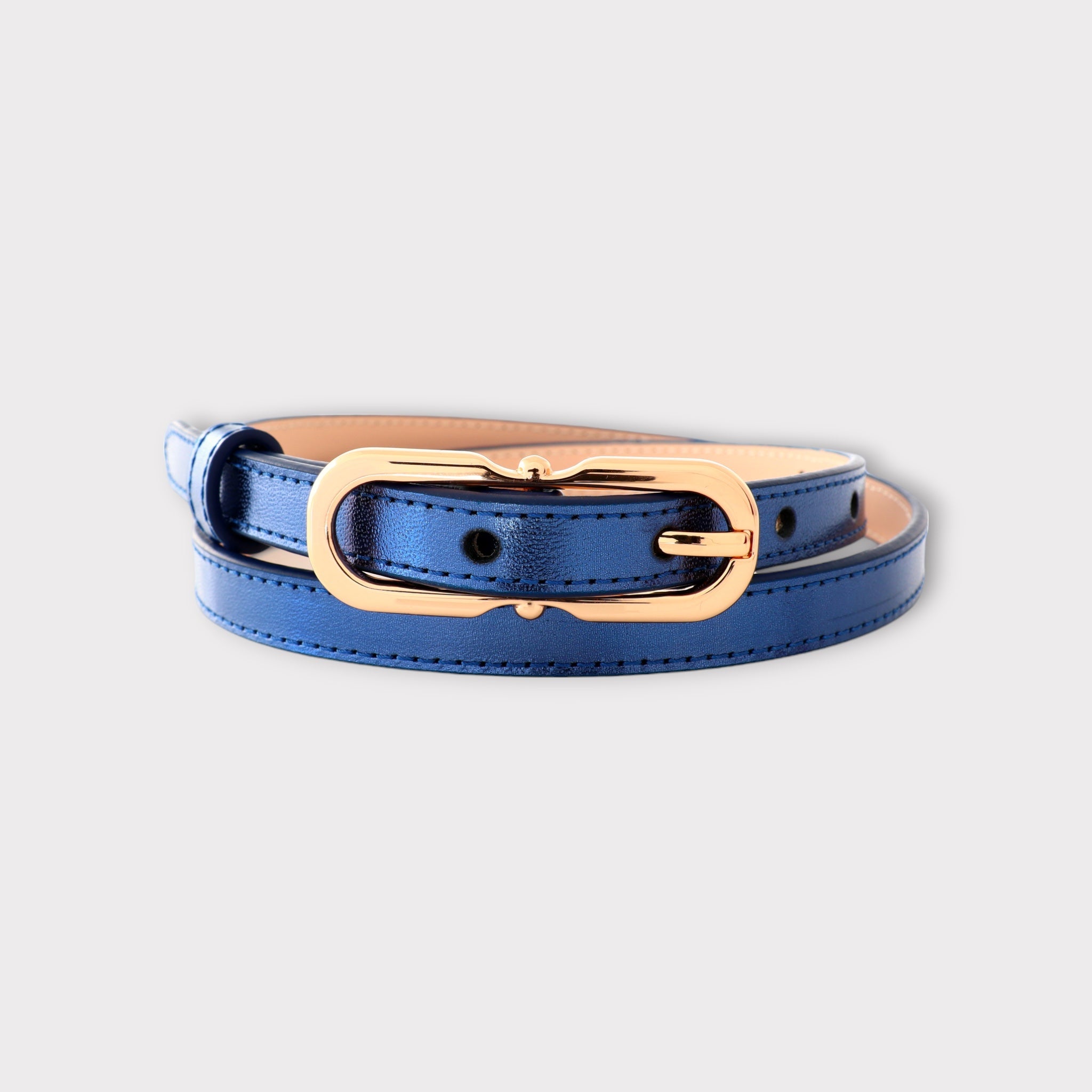 Women's belt - genuine leather - 12 mm - Pictor Midnight Blue | COLDFIRE - COLDFIRE