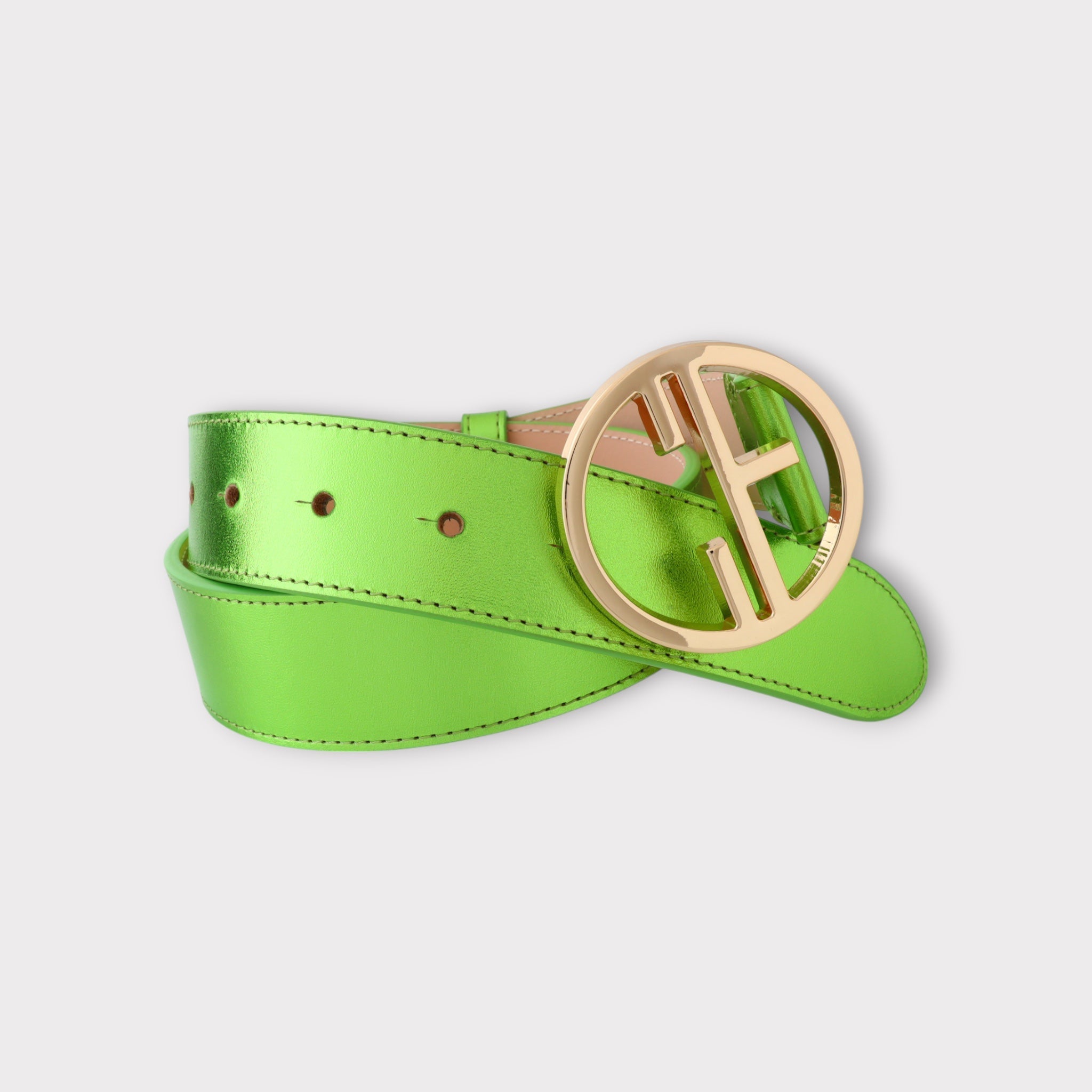 Women's belt - genuine leather - 35 mm - Auriga Fresh Green | COLDFIRE - COLDFIRE