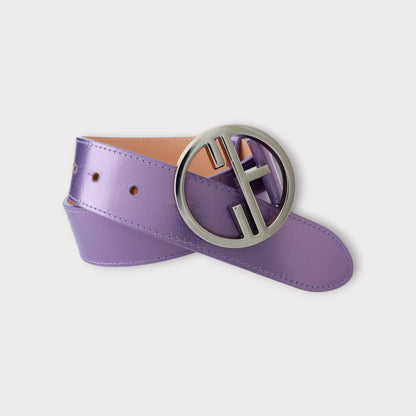 Women's belt - genuine leather - 35 mm - Rough Pillow Lavender | COLDFIRE - COLDFIRE