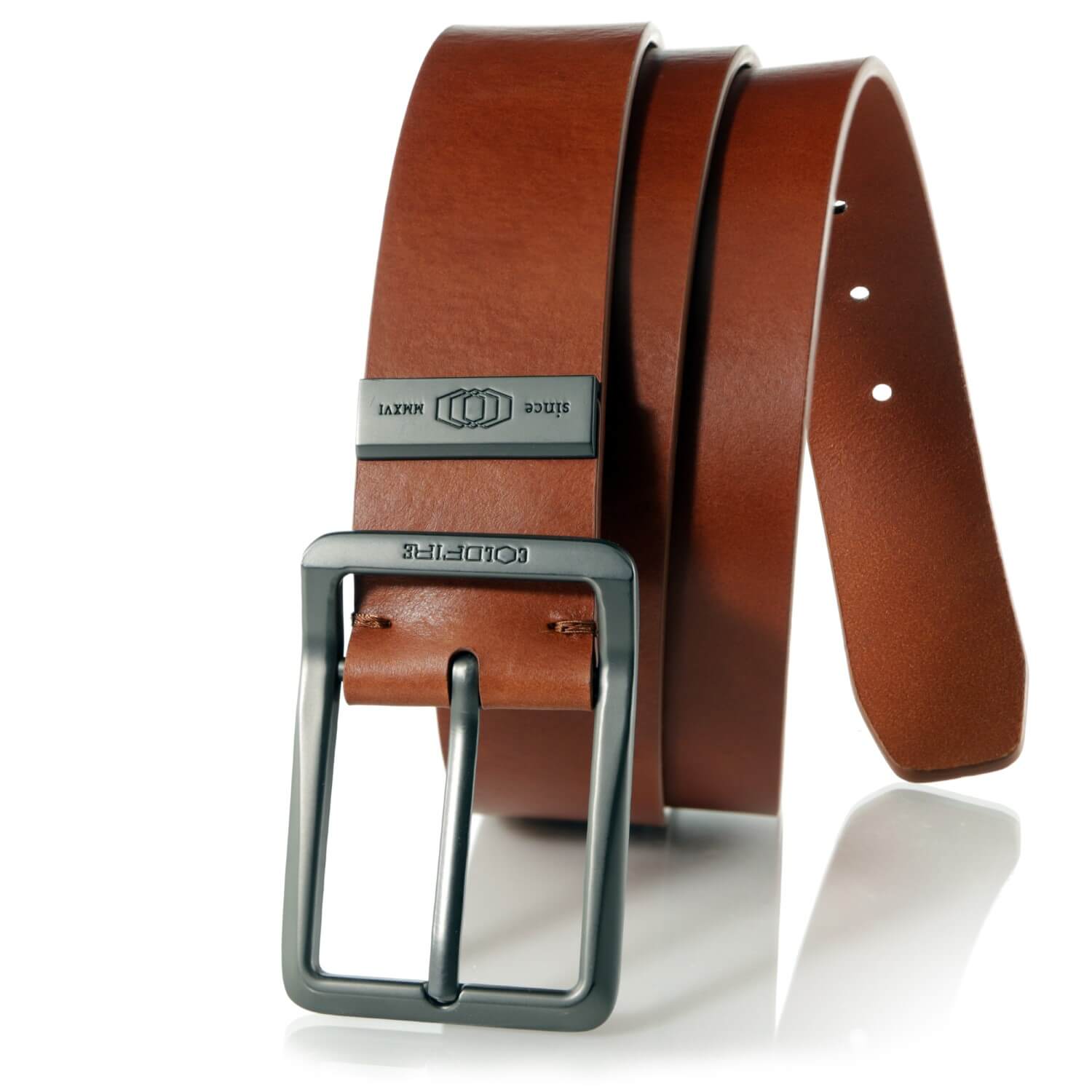 COLDFIRE Casual Men's Leather Belt | Heavy Duty EDC Belt | Cognac - COLDFIRE