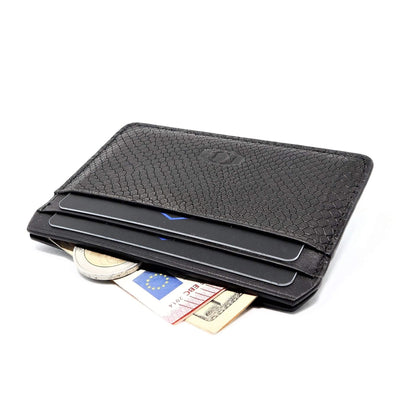 SNAKE EYE - Slim Leather Card Holder - COLDFIRE